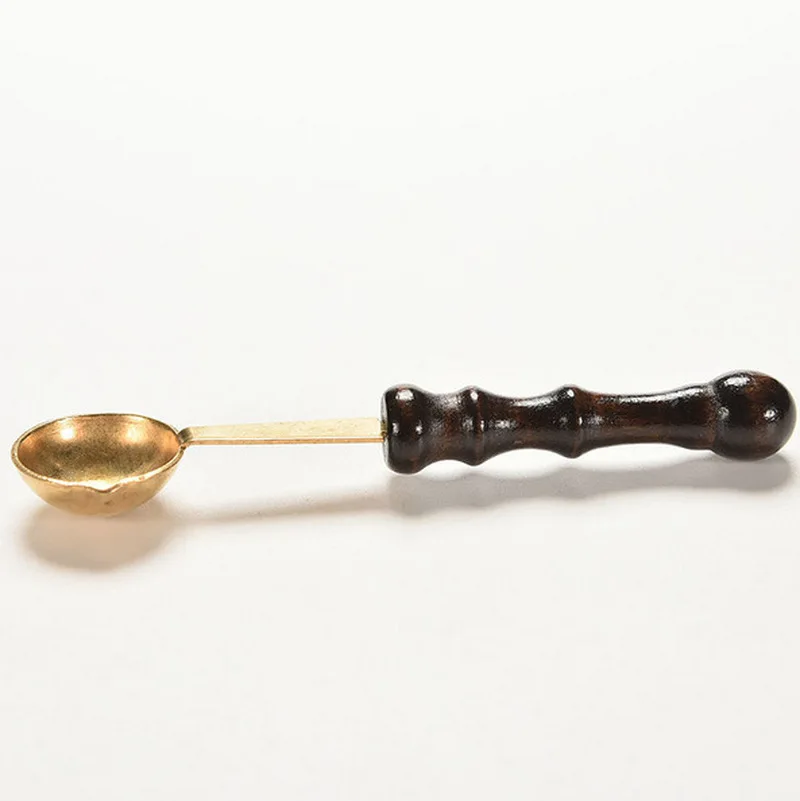 

Quality Wax Stamp Sealing Wax Spoon Vintage Wood Handle Sealing Wax Spoon Anti Hot Wax Spoon 1 Pcs