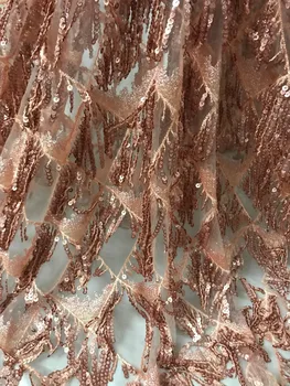 

5yards High qualiy yaking-52817 French net tulle lace fabric Hot sale African glued glitter with sequins lace fabric