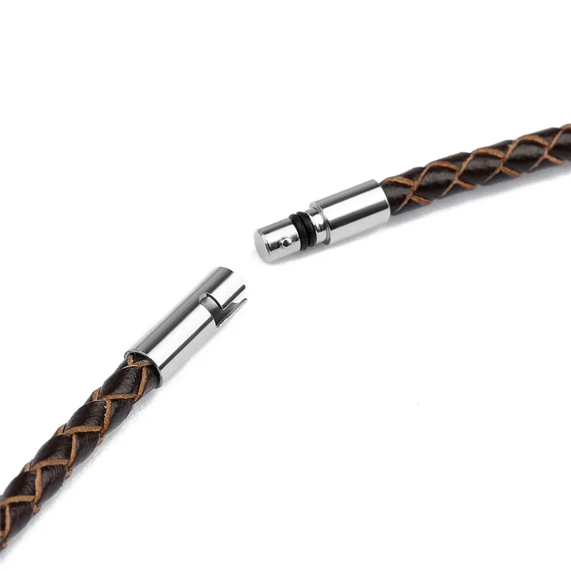 XINYAO-2017-Handmade-Brown-Black-Braided-Genuine-Leather-Bracelets-Mens-Fashion-Stainless-Steel-Clasps-Bracelets-Male(2)