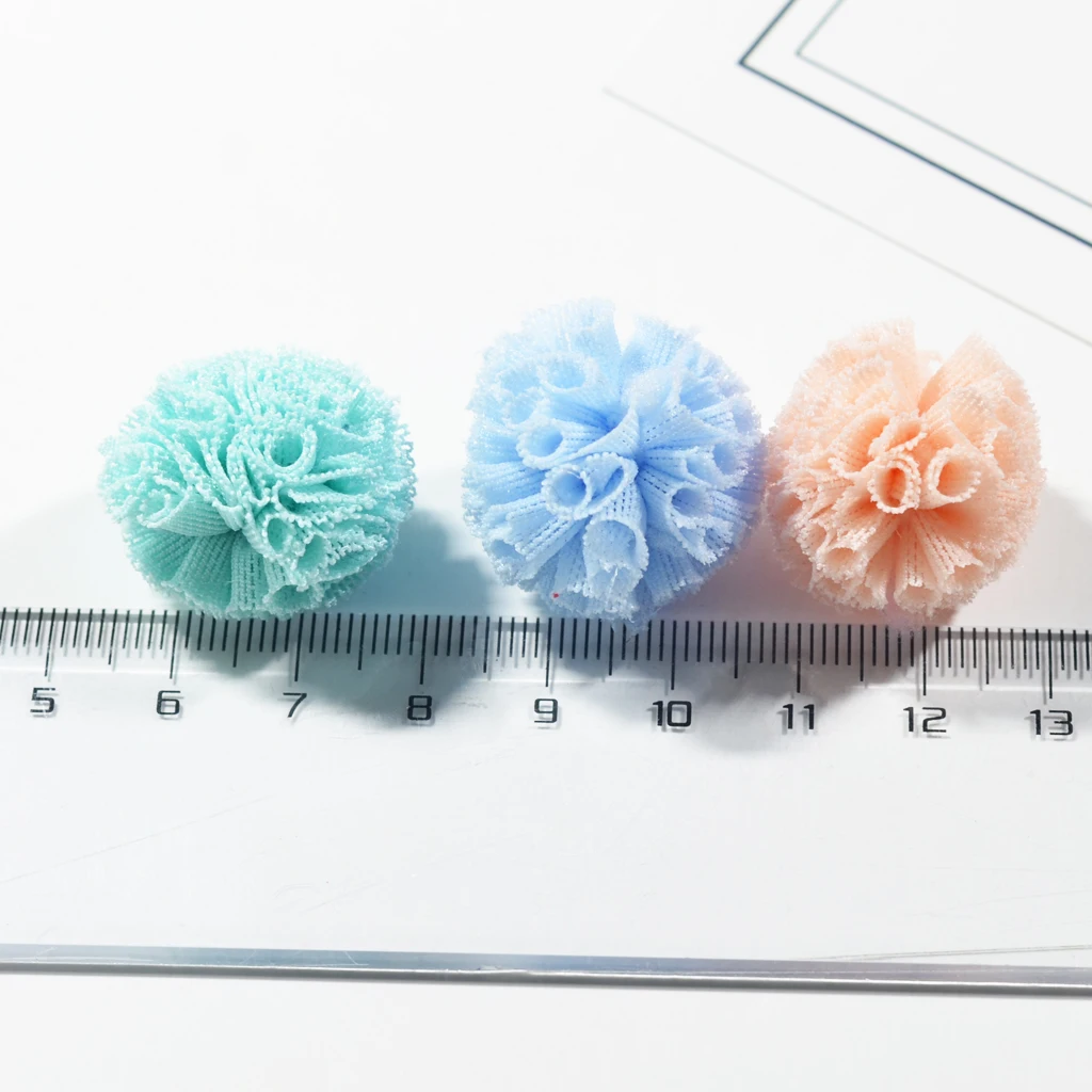 16pcs Mixed Color Korean Style Yarn Pom Pom Balls 25mm Decoration For DIY Women Special Jewelry Making Hair Accessories Findings