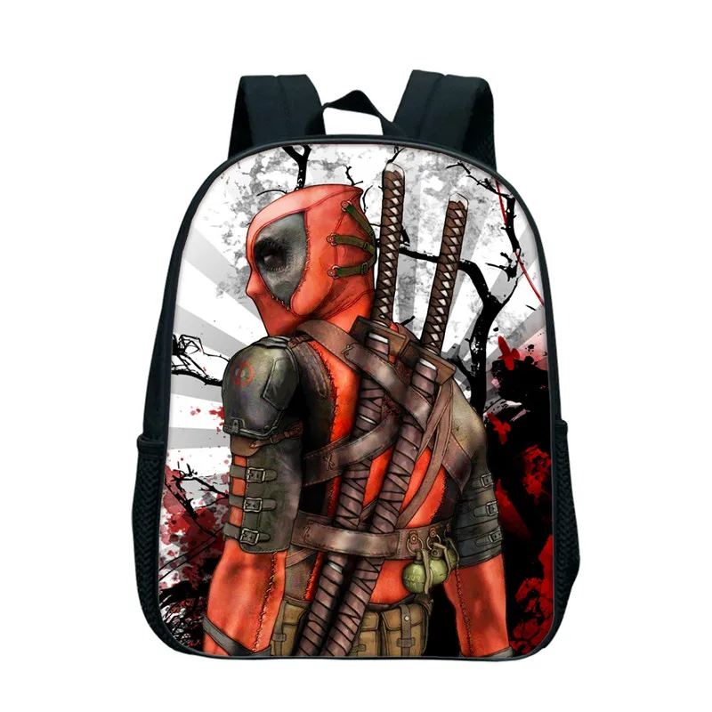 

12 Inch Deadpool Backpack Rucksack Girl Boys School Bag Travel Laptop Bag Kindergarten Bookbag For Children Kids School Gifts