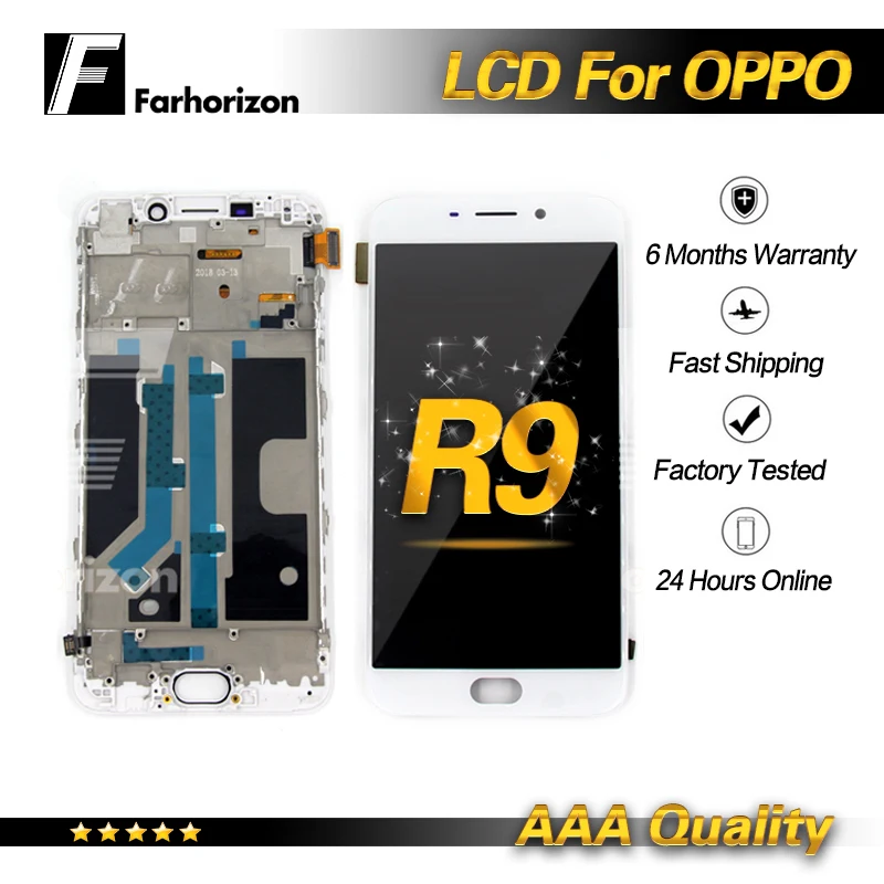 ЖК-дисплей для OPPO R9 сменный дисплей сенсорный экран панель дигитайзер Замена с