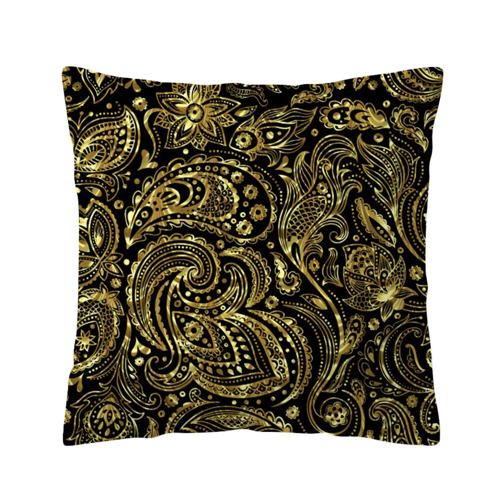 Горячая подушки Роза черная Золотая Подушка квадратная Наволочка украшения для дома с принтом стильная простота Dakimakura coussin