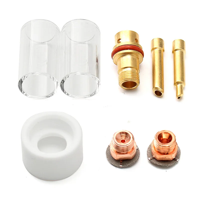 

New 8 Pcs TIG Welding Torch Cup Gas Saver Kit For WP-17/18/26 Series 1/16" 1/8" Durable Quality