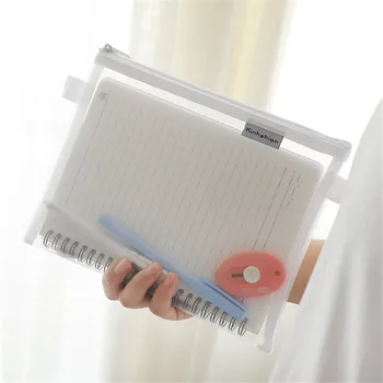 

Mesh pencil case simple transparent pen box student cute school cases supplies kawaii gifts pencil bags for girl boy