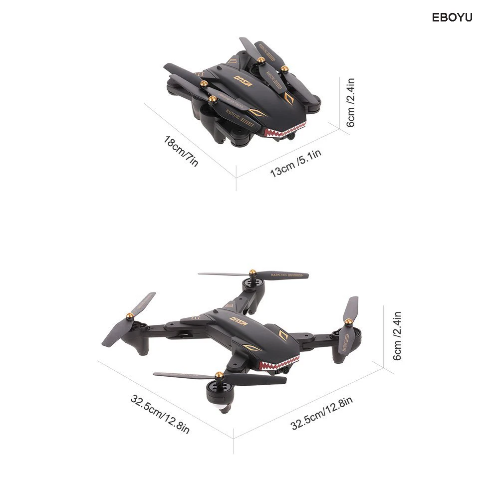 EBOYU XS809S-HD 2.0MP 720 P HD Камера Wi-Fi FPV Складная Drone один ключ возврата высота Удержание G- датчик Мультикоптер Дрон RTF