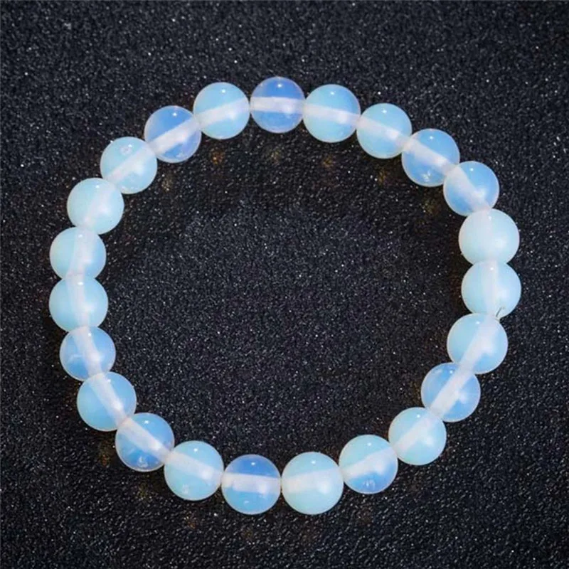 Bracelet Jewelry Round Crystal Moonstone Natural Stone Stretched Beaded for Women Dia 8mm bracelet jewelry