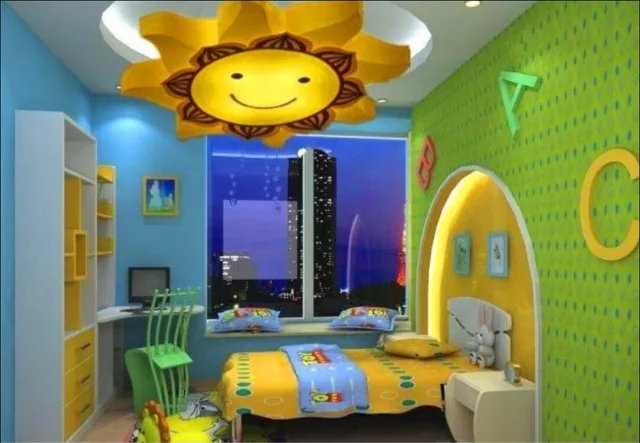 Led flor do sol cúpula luz crianças quarto estudo luz do jardim de infância dos desenhos.jpg 640x640.jpg Désign sol Desenho