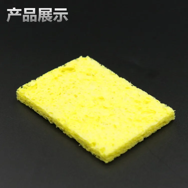 Clean Tool 10pc High Temperature Enduring Condense Electric Solder Welding Soldering Iron TIp Cleaning Sponge Yellow soldering iron station