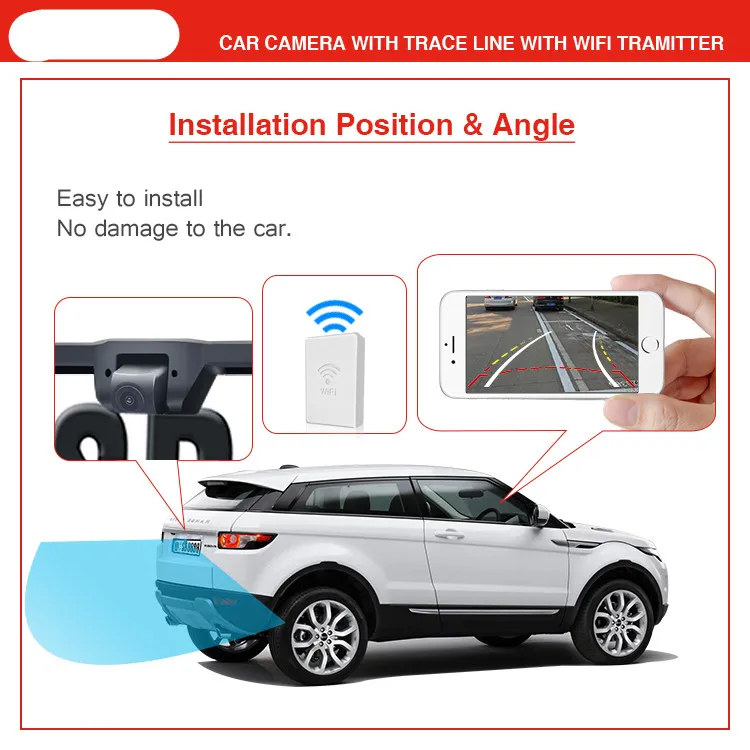 Автомобильный европейский номерной знак, Wi-Fi, парковочная задняя камера, реверсивная система помощи, w170 градусов, широкий угол+ HD держатель