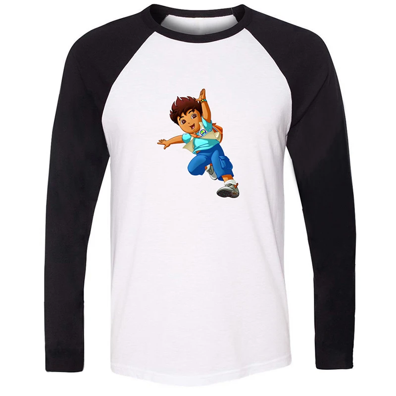 Футболка с принтом героев мультфильмов Happy Cute Boy Diego girl power Red Rose Fart Now Loading please
