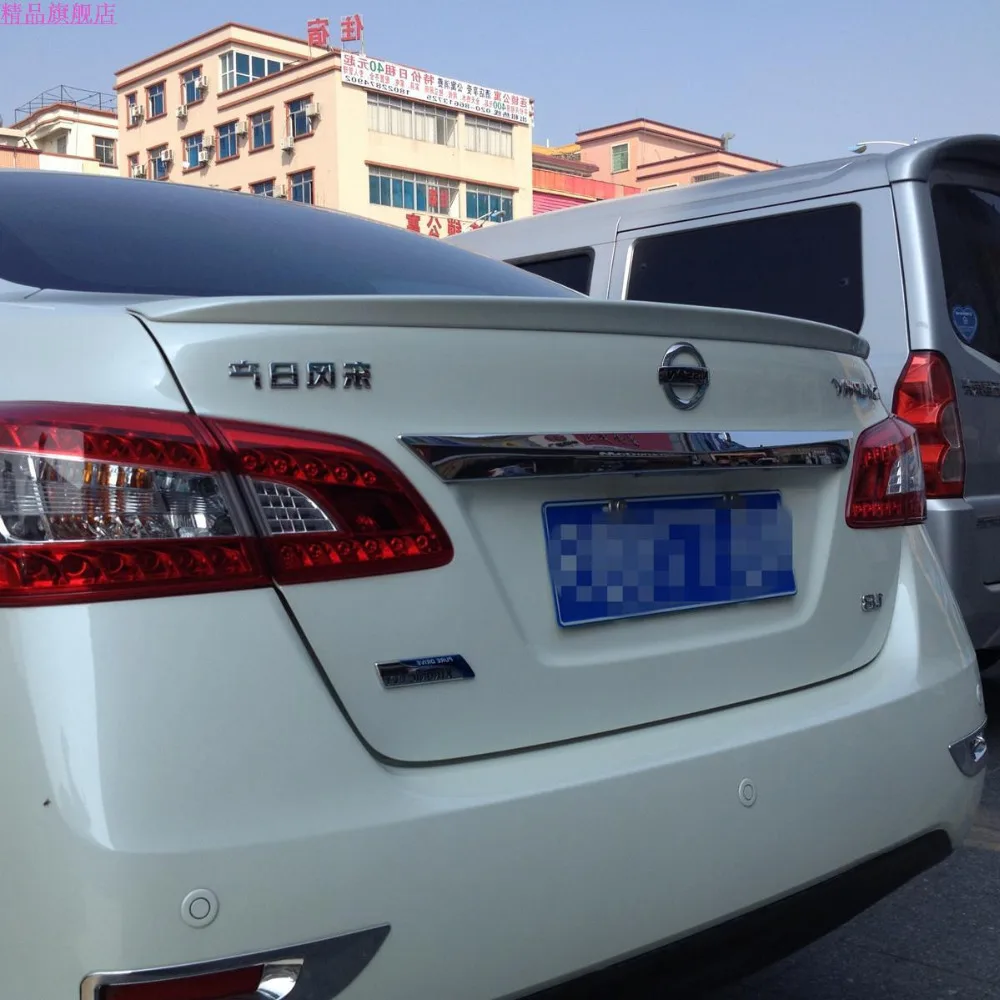 

For New Nissan Sylphy Sentra 2012-2017 Rear Wing Spoiler, Trunk Boot Wings Spoilers paint ABS 3M Paste