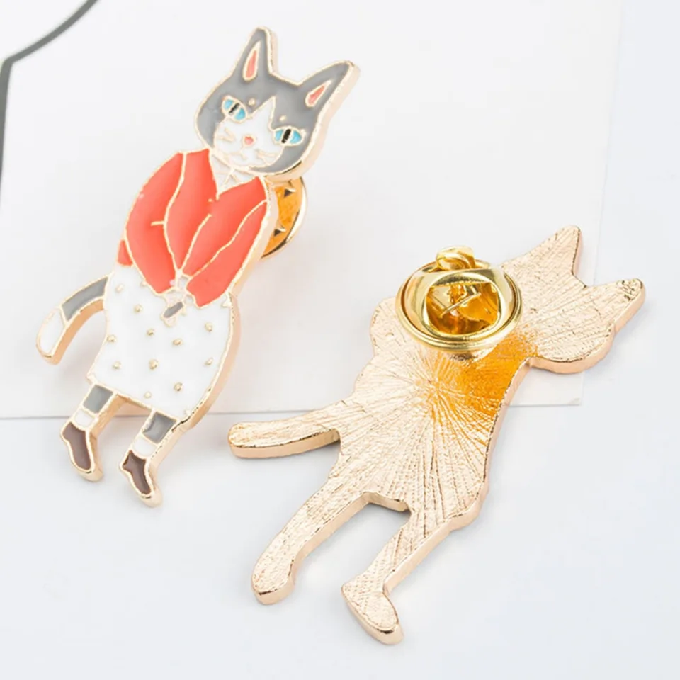Jewelry Pins Brooches Rabbit//Fox//Cat Couple Enamel Pin Badges Hat Backpack Accessories Lovers Jewelry Gift for Lover