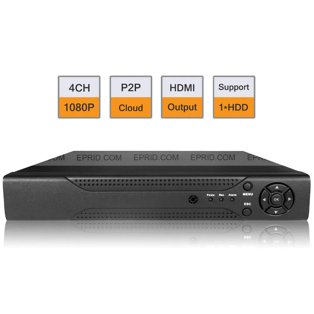 

4CH Full HD 1080P HDMI CCTV P2P Cloud Security Surveillance 1U NVR ONVIF