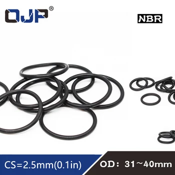 

20PCS/lot Rubber Ring NBR Sealing O Ring OD31/32/33/34/35/36/37/38/40*2.5mm Nitrile O-Ring Seal Gaskets Oil Ring Fuel Washer