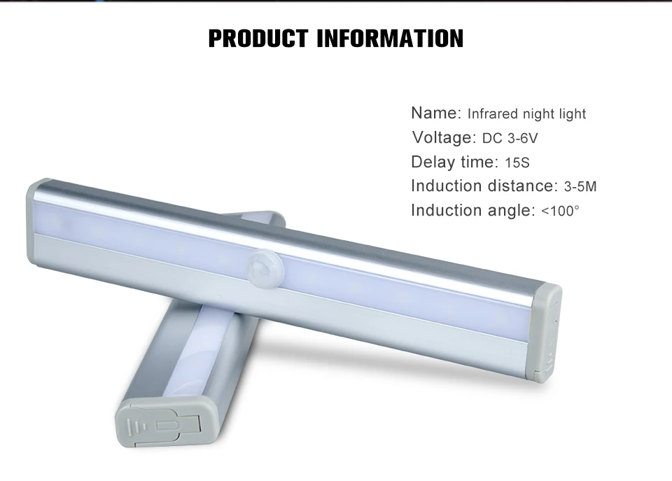 Светодиодная подсветка под шкаф с инфракрасным датчиком 6 10 светодиодный s портативный светодиодный светильник для кухонного шкафа