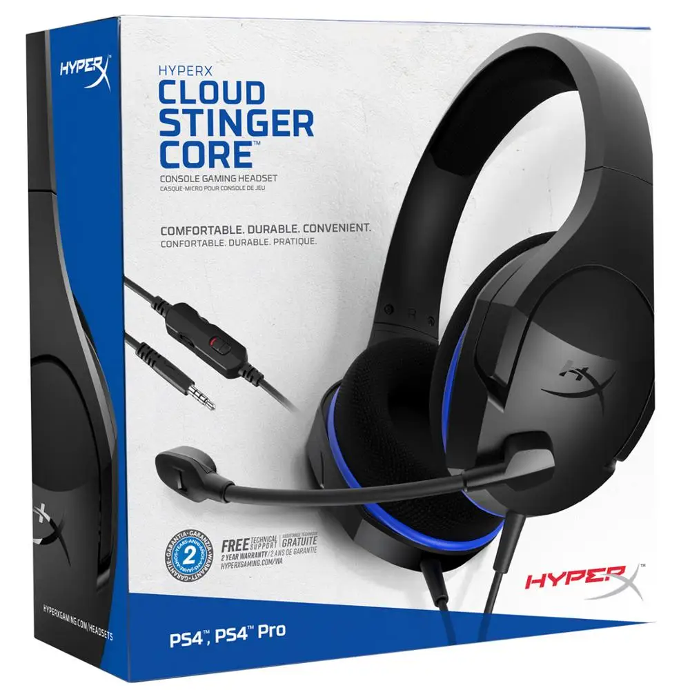 Последние KINGSTON HyperX Cloud Stinger повязка на голову Легкая удобная двойная звуковая игровая гарнитура Регулируемая громкость с микрофоном