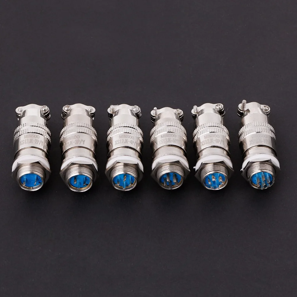 

1 Set 2/3/4//5/6/7 Pin 12mm XS12 Aviation Connector Air Plug Cable Connectors