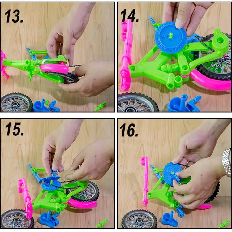 Моделирование разборки мотоцикла с имитацией гаечного ключа мини пластиковый детский ручной работы мотобайк обучающая игрушка случайный цвет