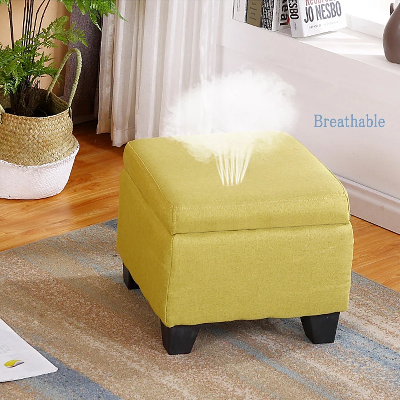 Wooden Chair Storage Box Storage Stool Bench Removable Lid Breathable Fabric Chairs Sofa Foot Stool Home Furniture Space Saving Wooden Chair Storage Box Storage Stool Bench Removable Lid Breathable Fabric Chairs Sofa Foot Stool Home Furniture Space Saving