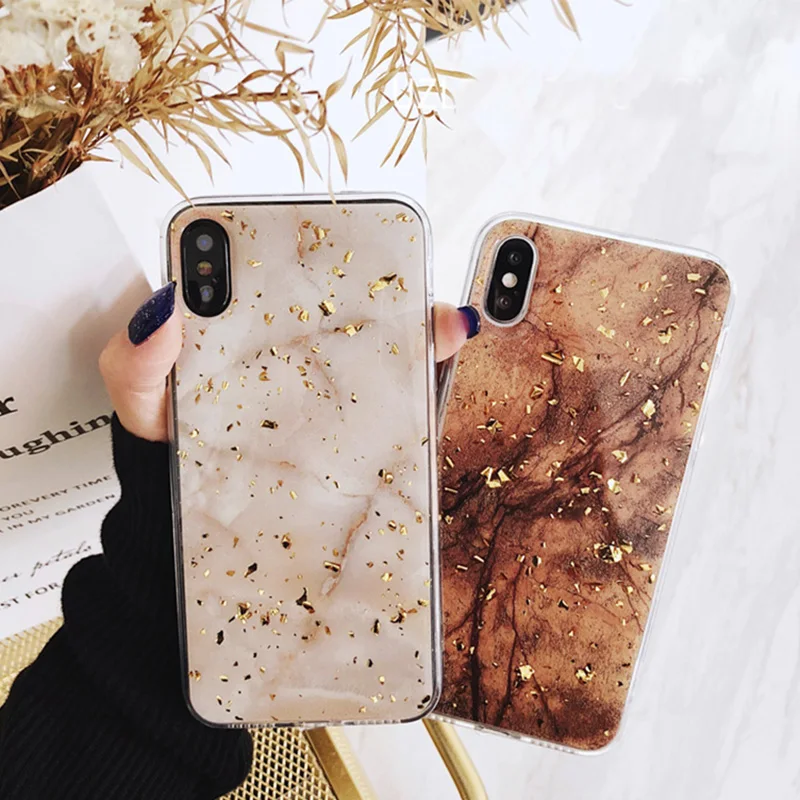 Luxury Gold Foil Phone For Huawei P20 Lite Case P10 Pro Nova 3 3E 3I 2S Mate 10 Cover Marble Honor 9 V10 P Smart |