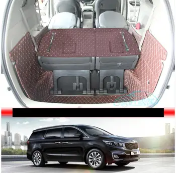 

fiber leather car trunk mat for kia carnival 2016 2017 2018 2019 3rd generation grand carnival Grand Sedona car accessories