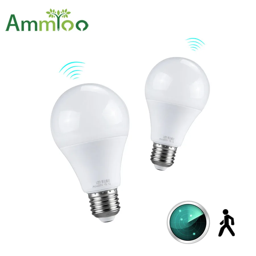 

220V Radar Motion Sensor Night Light Smart PIR Sensor Detector Smart Switch E27 Led Lamp Motion Sensor Night Light For Children