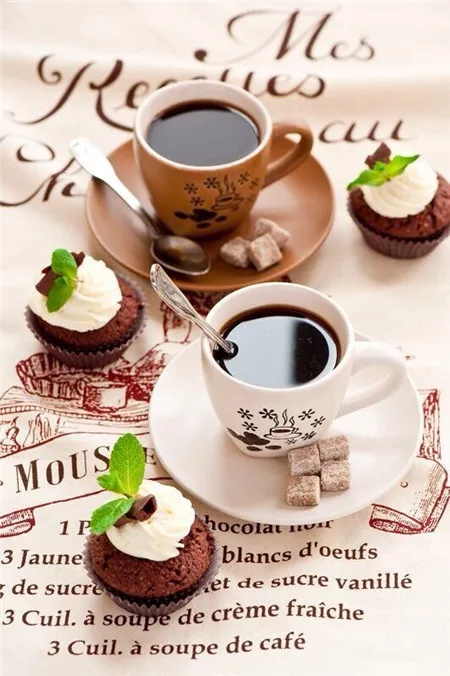 

DIY Diamond Embroidery Coffee Scenery Cross Stitch 5D DIY Diamond landcape diamond painting surprised Christmas gift