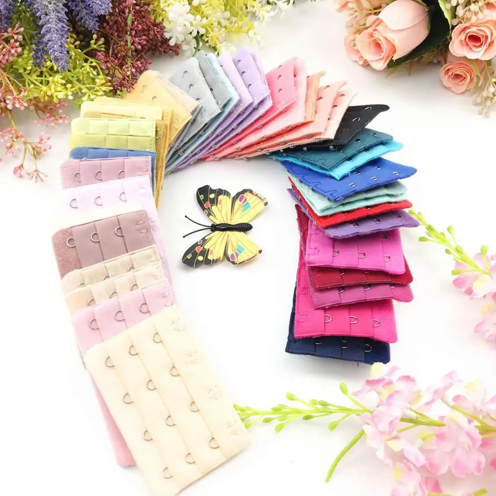 

1PCS 4 Hook Bra Extender For Women's Elastic Bra Extension Strap Hook Clasp Expander Adjustable Belt Buckle Underwear