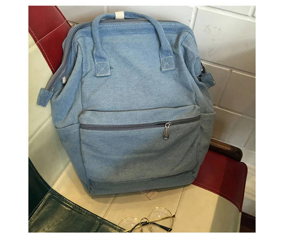 

New Korean version of the folder shoulder bag  leisure wild retro backpack large-capacity school bag