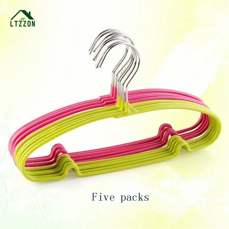 5Pc Children Clothes Hanger Racks Clothes Racks Plastic Windproof Baby