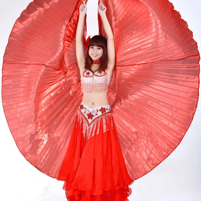 

[ Fly Eagle ] Belly Dance Red Color Wings Belly Dance Isis Wings