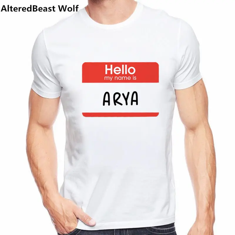 Футболка NOT TODAY ARYA STARK GAME OF THRONES черно белая футболка без лица с новым дизайном