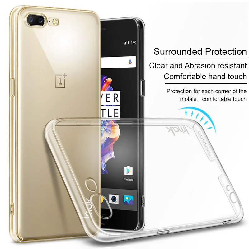 For OnePlus 5 Case iMAK Wear Resistant PRO Transparent Crystal Hard Phone for case |
