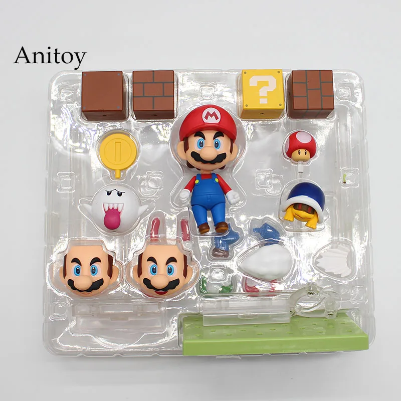 Super Mario Bros Mario with Toad Koopa Boo #473 Nendoroid PVC Action Figure Collectible Model Toys 10cm KT3746 Super Mario Bros Mario with Toad Koopa Boo #473 Nendoroid PVC Action Figure Collectible Model Toys 10cm KT3746