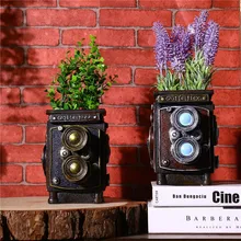 De Mesa Vintage arte multifunción modelo de cámara de caja de almacenamiento de pote de flor pluma funda, soporte cubo Cámara regalo novedad artesanal