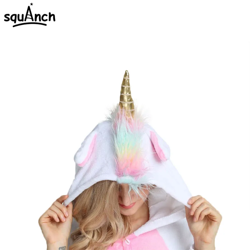 Combinaison Pyjama Licorne à Corne Dorée, pour fille