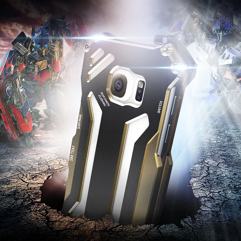

Aluminum Metal Shockproof Case for Samsung Galaxy S7 Heavy Duty Sturdy Protective Mechanical Armor Back Shell Cover for S7 Edge