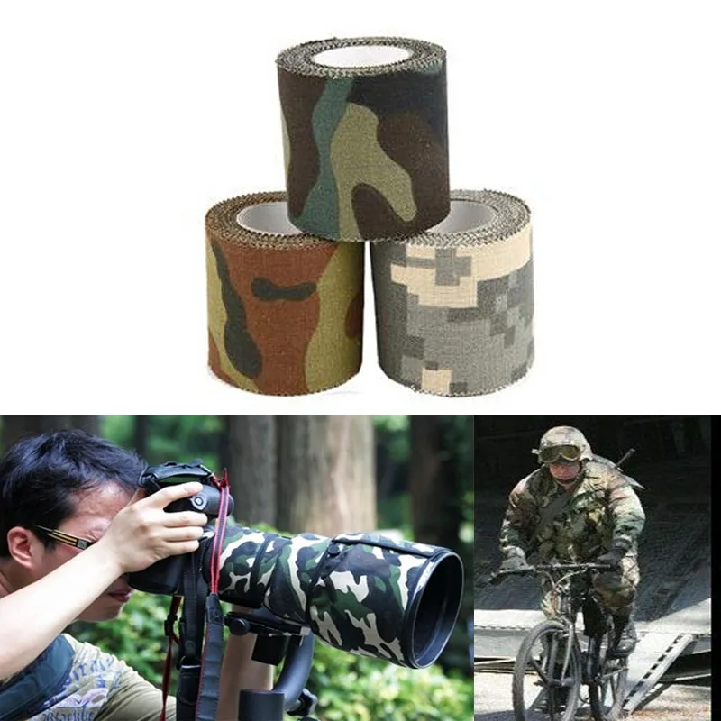 

Bushcraft Outdoor Tactical Army Camo Shooting Tool Molle Camouflage Stealth Tape camp hike Cycle climb fishing Hunt accessory