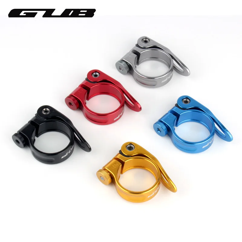 GUB 31.8mm 34.9mm Bicycle Seat Post Clamp Aluminum Alloy Quick Release Bike Seatpost Clamps Clamping Clip Bike Parts