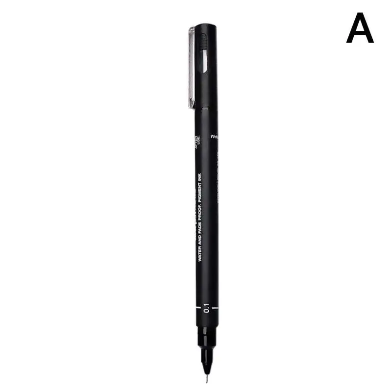Fineliner Pigma Micron ручка для рисования 01 02 03 05 08 черная ручка тонкой линии Аниме Комикс ручка не цветущий прочный арт Маркеры Ручка - Цвет: A