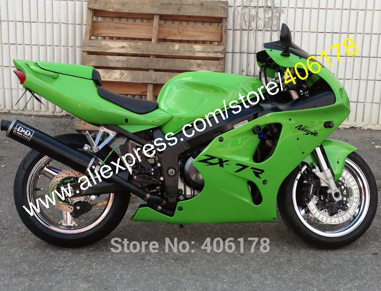 Комплект зеленых деталей для Kawasaki Ninja ZX7R 1996 2003 ZX 7R 750 96 97 98 99 00 01 02 03 комплект