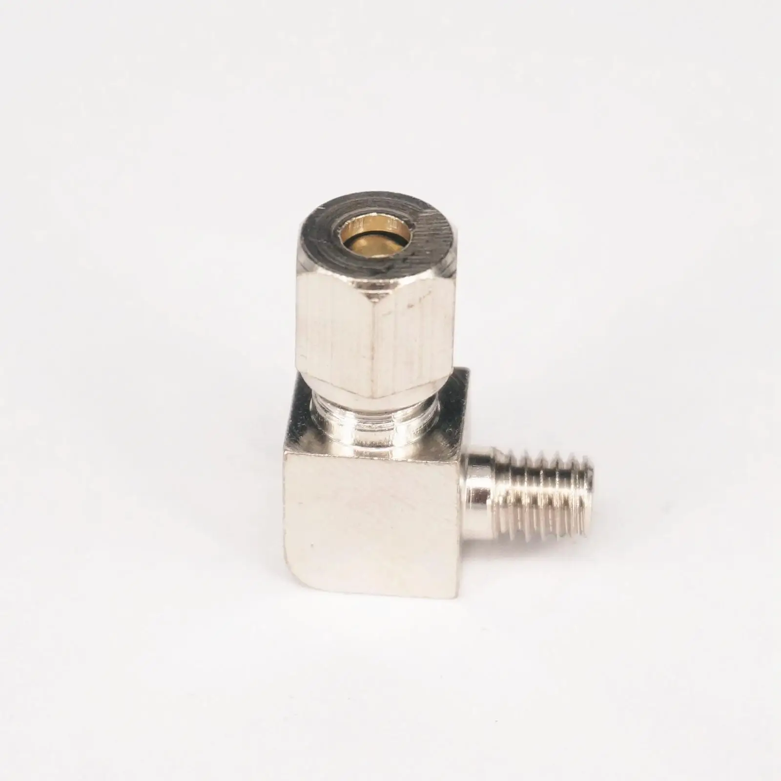 2pcs M6 Metric Male Thread Elbow Brass Fit 4mm OD Tube Coupler Adapter