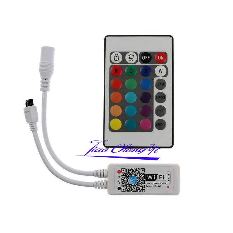 5050 300led RGB гибкий свет Светодиодные ленты 12 В IP65 с 24key Wi-Fi контроллер