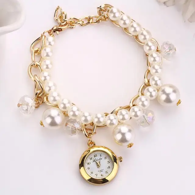 Women Watch Quartzwrisches Mens Dropshipping Exquisite Women Watch Quartzwrisches Mens Dropshipping Exquisite Pearl Rhinestone Bracelet Wrist Beautiful Le 4