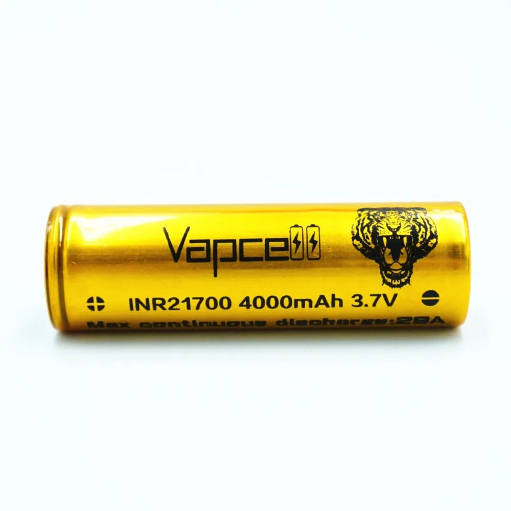 Vapcell 4 шт. INR 21700 4000 мАч 28A литий ионный перезаряжаемый аккумулятор с Nitecore новинка