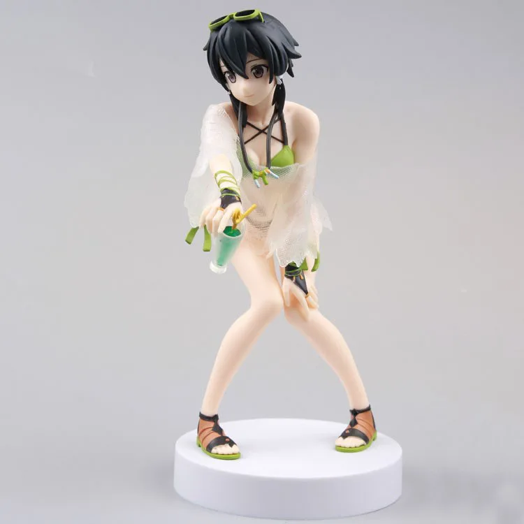 NEW 18cm EXQ Sword Art Online Figure toy SAO Asada Shino Swimsuit Ver. Anime Figure Girl Figurine PVC Colletcible Toys BANPRESTO