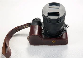 

Genuine Cowhide Leather Half Body Camera Case BASE For Nikon Z7 Z6 (Any Lens) With Battery Opening+Genuine Hand Rope