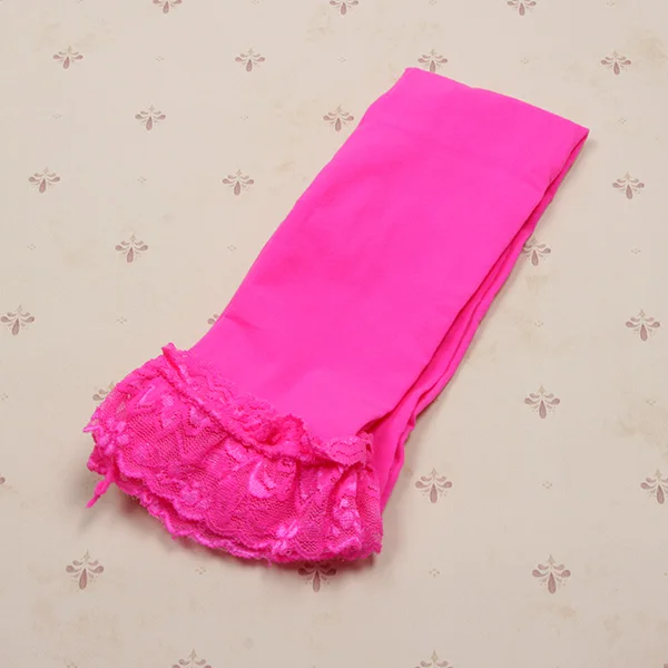 Милые кружевные бархатные леггинсы для девочек; балетный чулок; короткие капри; Лидер продаж - Цвет: rose
