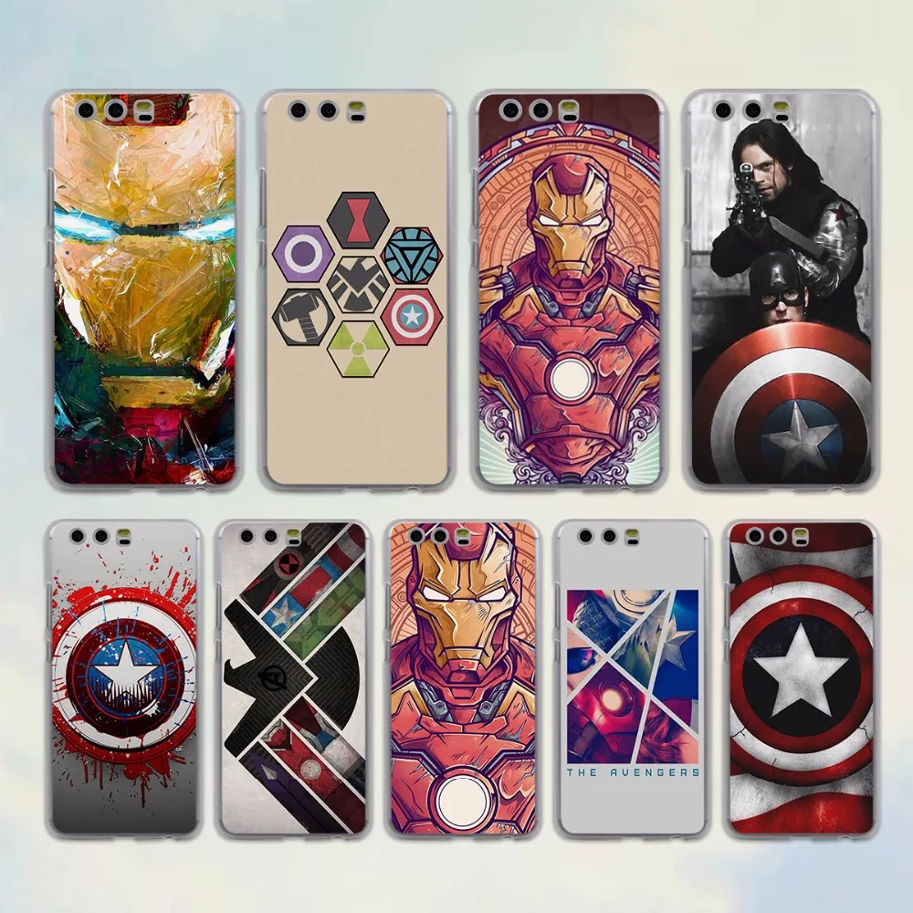 

the avengers ironman captain america Transparent hard Phone Case cover for Huawei P Smart P20 P20Lite P10 Lite P8 P9 Lite